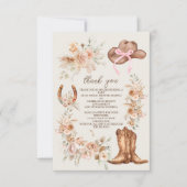 フォトボホフローラウェスタンブライダルシャワー サンキューカード (正面)