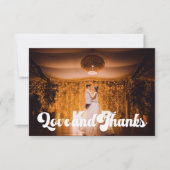 フォトボホレトロカラフルフローラ結婚ズ サンキューカード (正面)