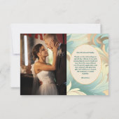 フォトボホレトロカラフルフローラ結婚ズ サンキューカード (裏面)