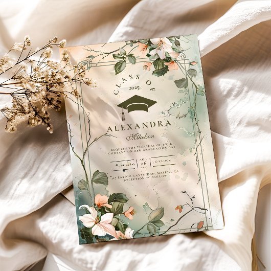 フォトボホワイルドフラワー卒業パーティー 招待状