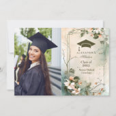 フォトボホワイルドフラワー卒業パーティー 案内状 (正面)