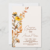 フォトボホワイルドフラワー卒業 招待状 (正面)