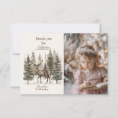 フォトボホーウィンターオネダーランド誕生日 サンキューカード (正面)