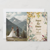 フォトボホ秋ワイルドフラワー結婚植物園 セーブザデート (正面)