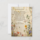 フォトボホ秋ワイルドフラー結婚ズ サンキューカード (裏面)