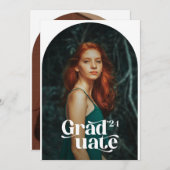 フォトボホ2名の卒業発表 招待状 (正面/裏面)