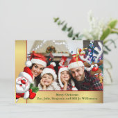 フォトボムSanta Reindeer家族フォトクリスマス シーズンカード (スタンド正面)