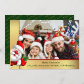 フォトボムSanta Reindeer家族フォトクリスマス シーズンカード (正面/裏面)