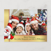 フォトボムSanta Reindeer家族フォトクリスマス ポストカード (正面)