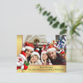 フォトボムSanta Reindeer家族フォトクリスマス ポストカード (スタンド正面)