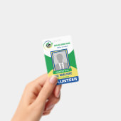 フォトボランティアNGO任意の色テンプレート バッジ (手持ち)