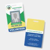 フォトボランティアNGO任意の色テンプレート バッジ (正面＆裏面)