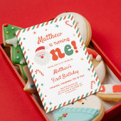 フォトボーイクリスマス1st誕生日パーティー 招待状