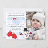 フォトボーイズウィンターワンダーランド誕生日パーティー 招待状 (正面)