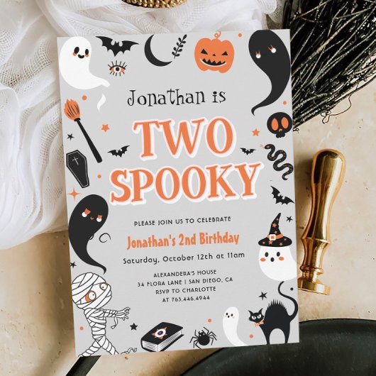 フォトボーイハロウィーン2回目の誕生日 招待状