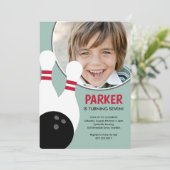 フォトボーイボーリング誕生日パーティー 招待状 (スタンド正面)