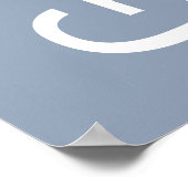 フォトボーイモダンブルー卒業 ポスター (角)