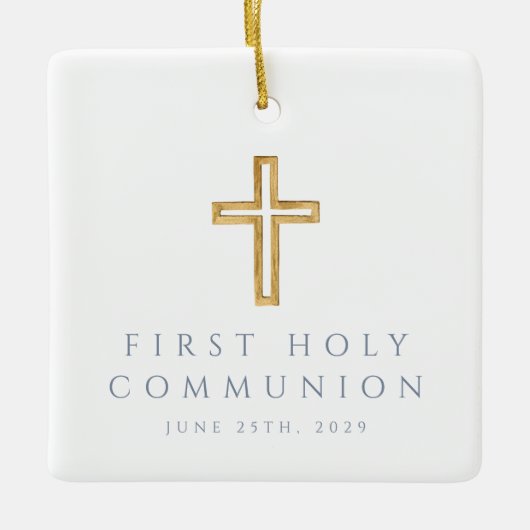 フォトボーイ宗教十字第1聖餐式 セラミックオーナメント (正面)