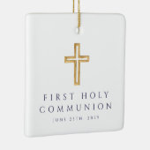 フォトボーイ宗教色クロスブルー第一聖餐式 セラミックオーナメント (右)