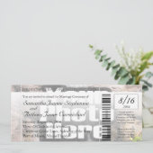 フォトボーディングパス結婚のチケット招待状 招待状 (スタンド正面)