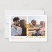 フォトボーディングパス結婚コズミック サンキューカード (正面)