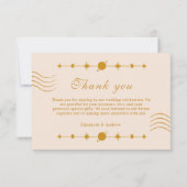 フォトボーディングパス結婚コズミック サンキューカード (裏面)