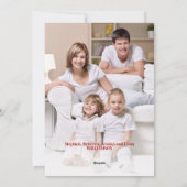 フォトポイエレガントンセチアフローラアーチクリスマス シーズンカード (裏面)