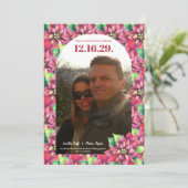 フォトポインセチアのクリスマスウェディング日付を保存 セーブザデート (スタンド正面)