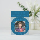 フォトポストカード付き誕生日パーティー招待状 ポストカード (スタンド正面)