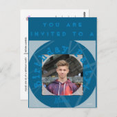 フォトポストカード付き誕生日パーティー招待状 ポストカード (正面/裏面)