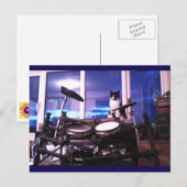 フォトポストカード12ブルースドラマー猫美しい ポストカード (正面/裏面)