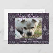 フォトポストカード(ヴィンテージペイズリー背景) ポストカード (正面/裏面)