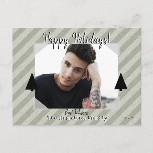 フォトポストカード(背景ストライプ付き) ポストカード (正面)