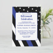 フォトポリス退職青色線フラグ招待状 招待状 (スタンド正面)