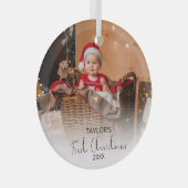 フォトマイモダン初めてのクリスマスガラスオーナメント ガラスオーナメント (正面右)
