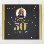 フォトマイルストーン誕生日ビールラベル ビールラベル (シングルラベル)