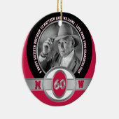 フォトマイルストーン誕生日60th赤白黒 セラミックオーナメント (右)