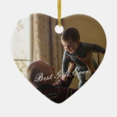 フォトマイルストー素朴ンニューグランドパ1stクリスマス セラミックオーナメント (正面)