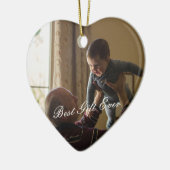 フォトマイルストー素朴ンニューグランドパ1stクリスマス セラミックオーナメント (左)