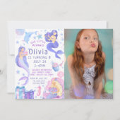フォトマイルドマーメイドオールエイジズ誕生日 招待状 (正面)