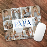 フォトマウスパ最高のッドを貼る マウスパッド<br><div class="desc">パパパーソナライズされたモウセパドは白い素地で、色を変えることができる10枚の家族写真、ことわざ「あなたのパ最高のパパ」と子供の名前を特徴としている。</div>
