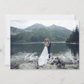 フォトマウンテン結婚フォレストのサンキューカード サンキューカード (正面)