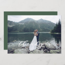 フォトマウンテン結婚フォレストのサンキューカード サンキューカード