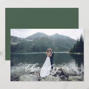フォトマウンテン結婚フォレストのサンキューカード サンキューカード