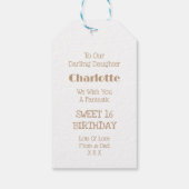 フォトマガジンの表紙 |甘い16誕生日名 ギフトタグ (裏面)