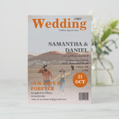 フォトマガジンBurnt Orange'sを2枚追加結婚 招待状 (スタンド正面)