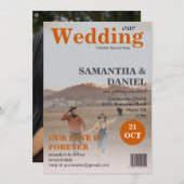 フォトマガジンBurnt Orange'sを2枚追加結婚 招待状 (正面/裏面)