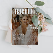 フォトマガモダンジンカバーブライダルシャワー 招待状