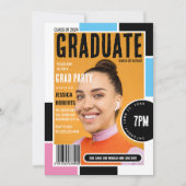 フォトマガモダンジン卒業パーティーの表紙 招待状 (正面)