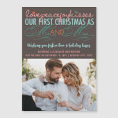 フォトマグネティックカードのミスター&ミセスとしての私たちの1番目のクリスマス (正面)